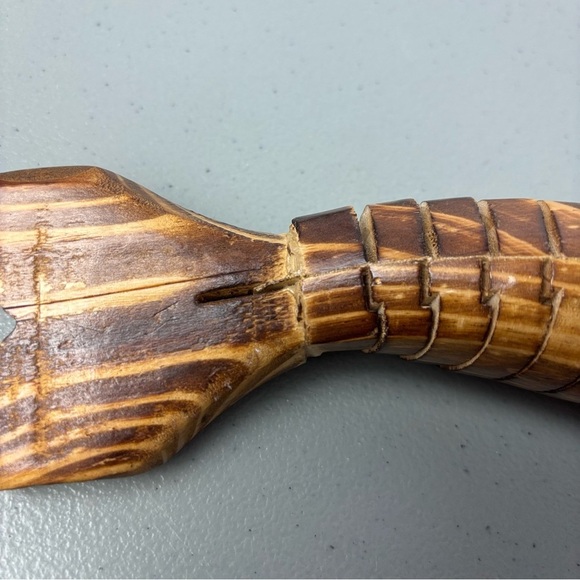 Wood Dolphin Articulated Ocean Fish Theme Handmade Carved Wood Decoration Home - Picture 9 of 10